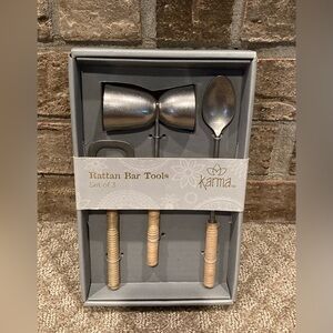 NIB - Karma Rattan Bar Tools
